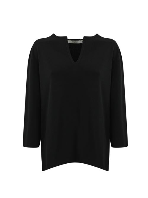 Maglia Sottile in viscosa crepe nero MAX MARA LEISURE | 2426366037600004